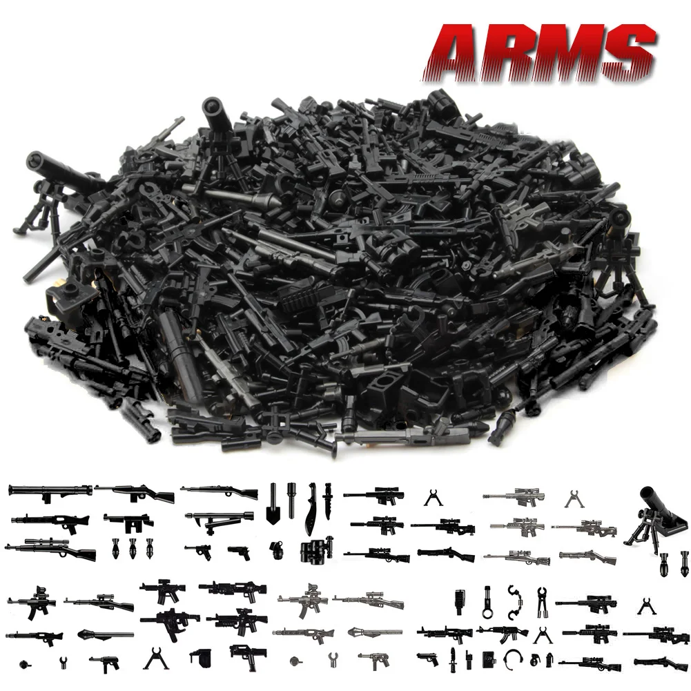 

Military set SWAT Gun Weapon Pack Army Soldiers figures bricks Building Blocks MOC Arms City Series toys for children DIY gifts