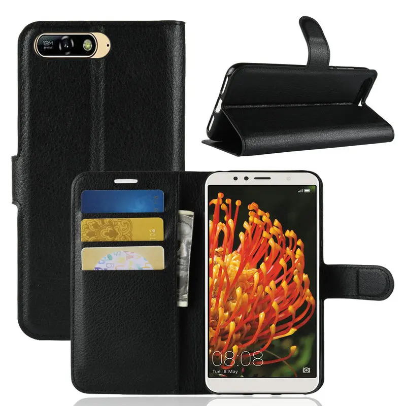

for Huawei Y5 lite Y7 Pro Prime 2018 Y9 2019 Wallet Phone Case for Huawei Y6 2018 ATU-L11 L21 L22 LX3 Flip Leather Cover Case