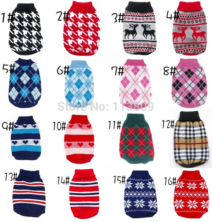 

NEW HOT CHEAP NEW DOG Sweater Pet Sweater Various Colors for Small Dogs Sz XS S M L XL Wholesale retail Free Shipping