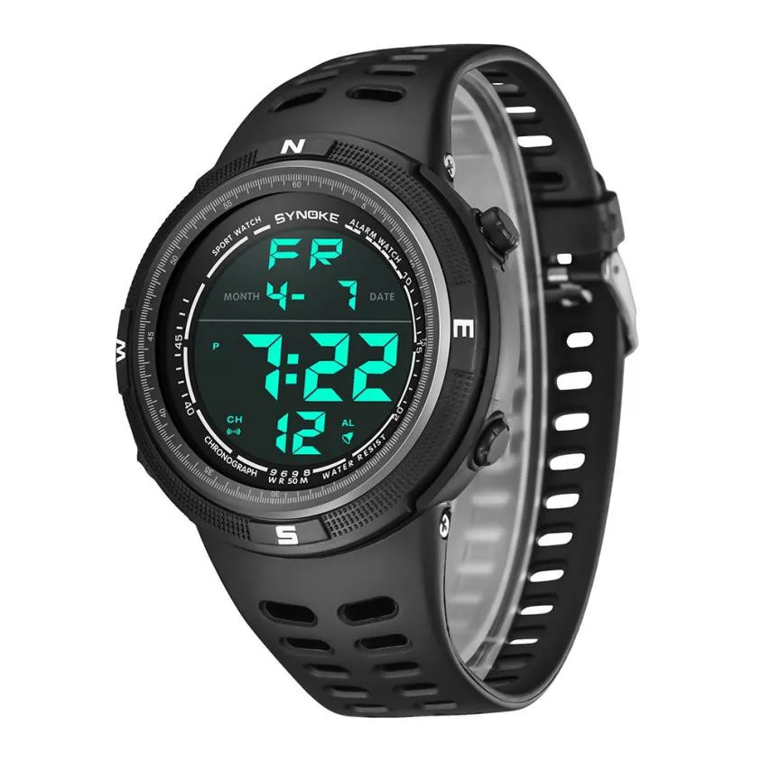 

SYNOKE Multi-Function 50M Waterproof Watch LED Digital Double Action Watch Sport Watch Digital Watch Relogio Digital Relogio