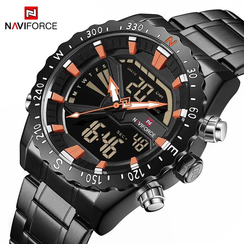 NAVIFORCE кварцевые наручные часы лучший бренд класса люкс мужские s спортивные