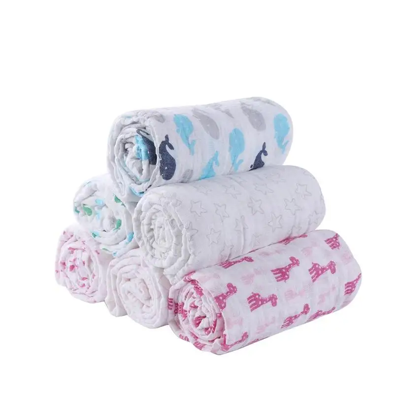 

Newborn Baby Swaddles Wrap Infant Soft Cotton Blanket Toddler 2-layer Gauze Swaddling Wrap Baby Stroller Cover Bedding Accessory