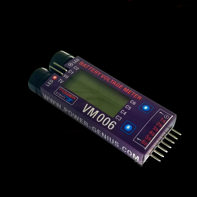 

1PC High-precision Voltage Display VM006 1-6S Lipo Battery Display Low Voltage Alarm w LCD for RC Aircraft Micro Drone Parts