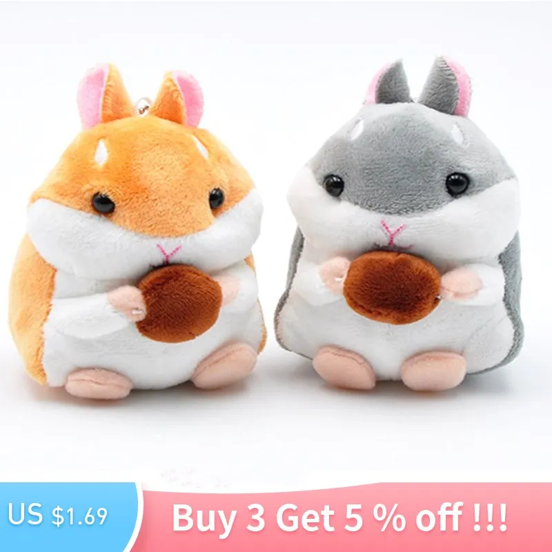 

SAILEROAD Hamster Plush Toys Children Kawaii Keychains Girls Boys Toy Keychain Stuffed Animals Kids Dolls Small Pendant for Kids