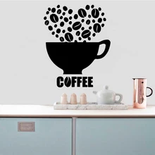 Modern Coffee Wall Stickers Personalized Creative Pvc Wall Decals Home Decoration Wallpaper