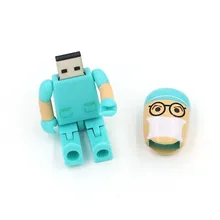 Free shipping New Year GiftS Funny Folding Doctor USB 2.0 Memory Stick Flash pen Drive 8GB 16GB 32GB 64GB