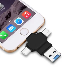 Multi In 1 TF Card Micro SD Card Reader For Apple Type C OTG Mobile Phone Card Reader For Android Lightning Type-C Port
