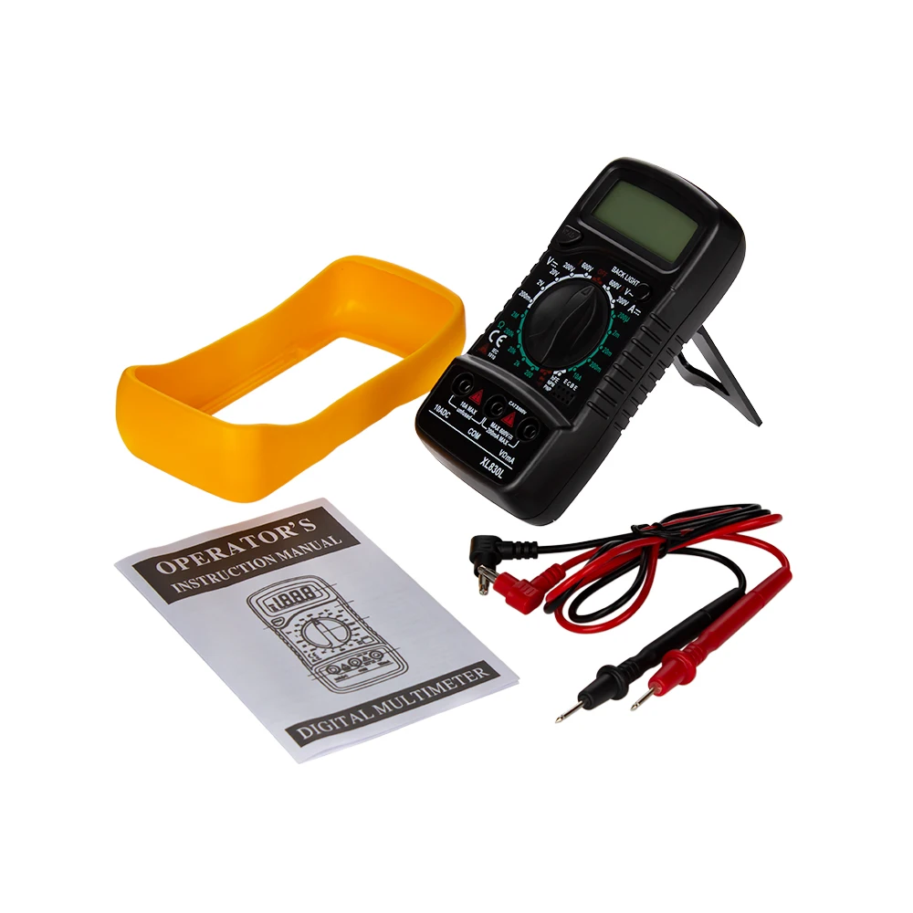 ANENG XL830L тестер мультиметр цифровой digital multimeter esr метр токовые клещи transistor tester мультиметры мультитестер кабель трекер мини мультиметр мультимитр mini multimeter capacitor tester - Цвет: Цвет: желтый