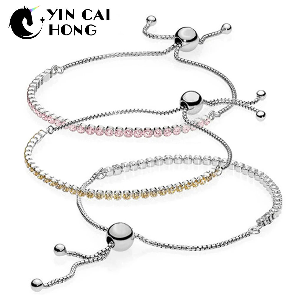 

YCH 100% 925 standard Sterling Silver Charm SPARKLING STRAND GIFT SET Bangles for Women Sterling Silver Jewelry Original