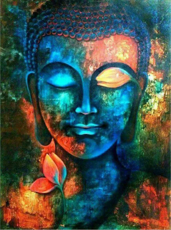 

DIY diamond painting flame buddha diamond embroidery with 5D drill diamond mosaic Ice fire boedha picture full rhinestones