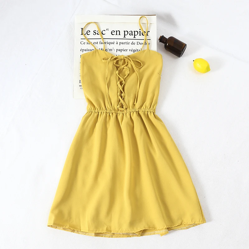 short yellow sundress