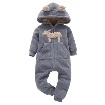 

Infant Baby Boys Girls Thicker Gary Hooded Romper Fleece Jumpsuit Outfit Kid Clothes Aug 22