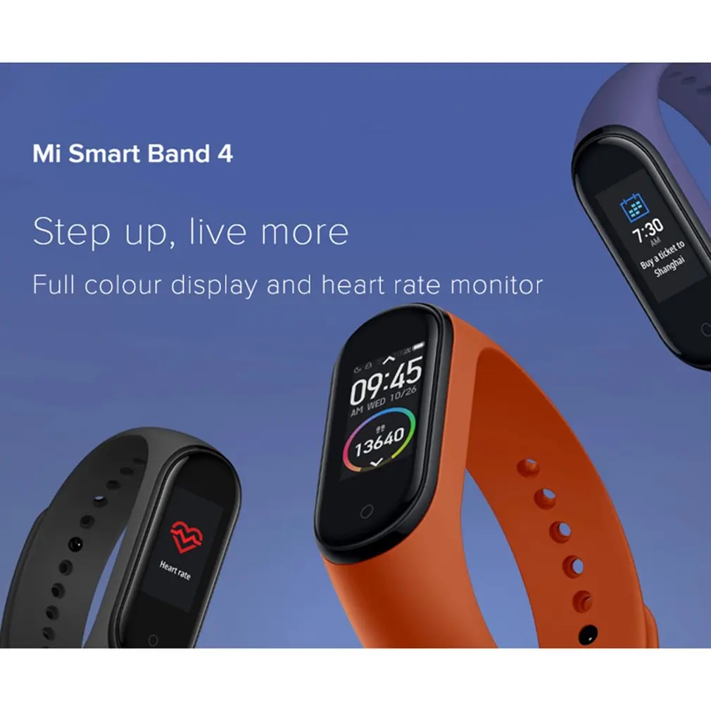 Xiaomi Mi Band 4 Smart Bluetooth 5,0 Браслет фитнес-браслет AMOLED цветной сенсорный экран Музыка AI сенсор пульса