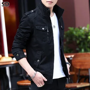 Image 1 - mens bomber jackets 2019 Mens Spring Autumn jackets and coats New Fashion outerwear windbreakers for men manteau homme 698