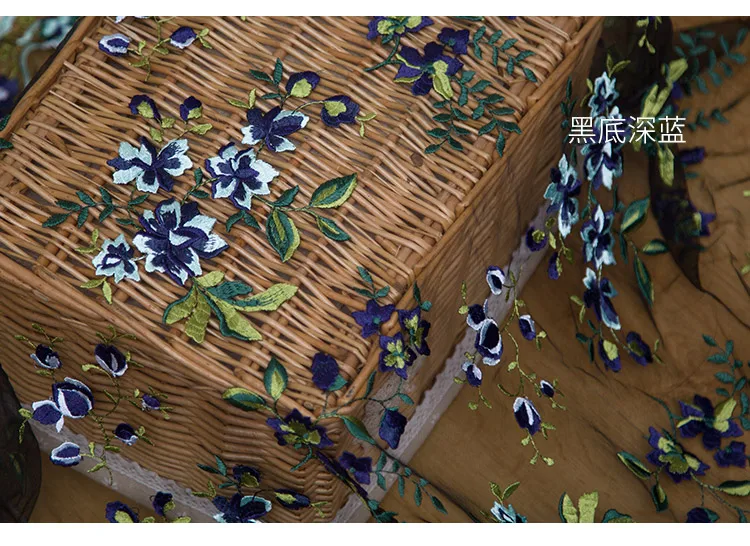 Высококачественный diy Чистая Пряжа вышивка кружевной ткани маленький сломанный цветок платье чистая ткань вышитые ткани