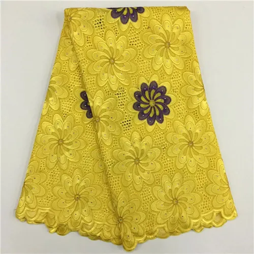 

Free Shipping African swiss voile lace high quality ,wedding lace African Fabric 5 Yards Cotton Swiss Voile Lace