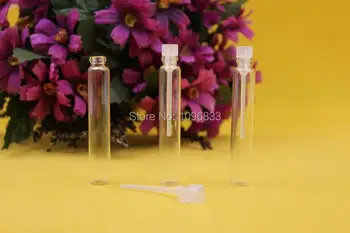 

3ML Glass Perfume Vial with White Stopper Parfum Sample Small Vials Essence toner Eau De Toilette Tester Bottle Refill 100pc/Lot