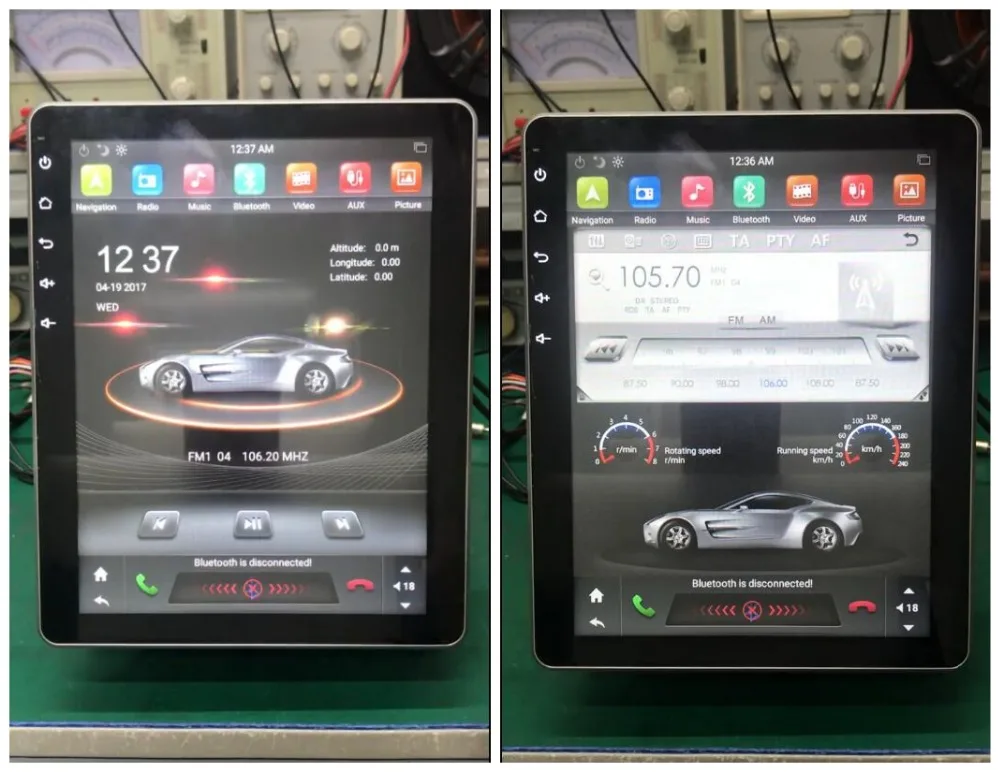 Best Rotatable Tesla style Screen 2 din 9.7" Quad Core Android 7.1 Universal Car dvd Player RDS Radio GPS Bluetooth WIFI Mirror link 0