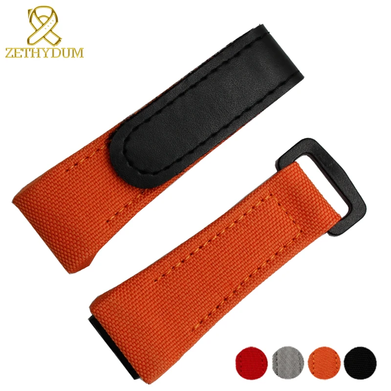 

Nylon watchband canvas watch bracelet 27mm wristwatches band bottom is genuine leather watch strap for RM011 RM3502 RM056