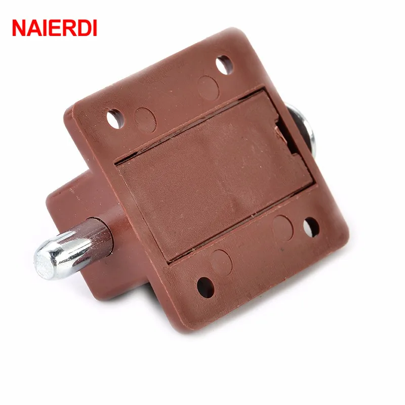 Automatic Furniture Bolt Door Window Cabinet Box Latch 53*35mm Drawer Cupboard Spring Lock Home Hardware furniture bolt latch