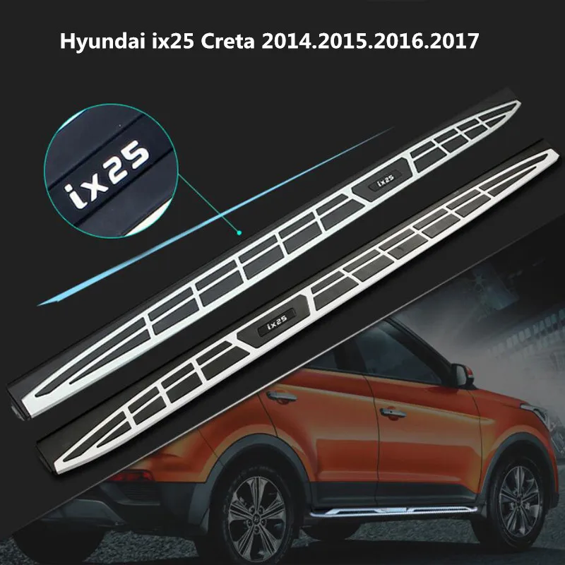 Автомобильные Боковые ступенчатые Педали для Hyundai Creta ix25 2014 2015 2016 2017 2018 2019|side step nerf