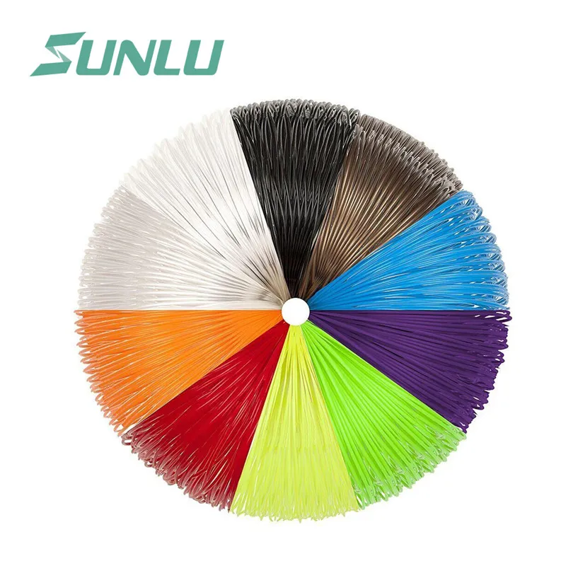 SUNLU 3D принтер Ручка нить PCL 100 м 10 цветов 1 75 мм красочный набор ручки с низкой