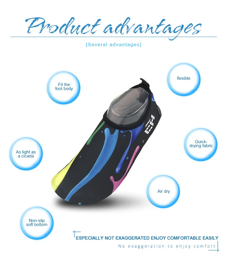 1 (5)CGILO CUBE Light Aqua Shoes Men Women Color lines Wade Convenient Beach Sports Running Shoes