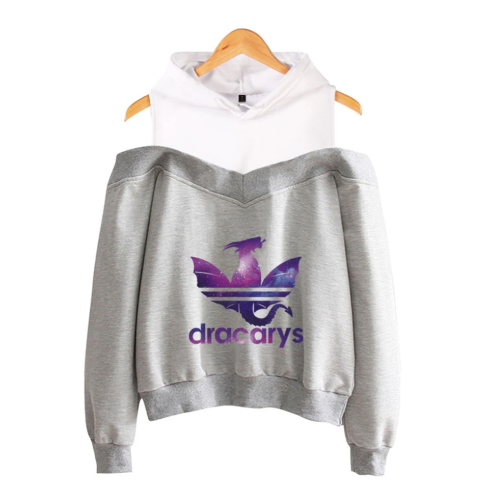 Game Of Thrones Kpop Dracarys Off-Shoulder Sexy Women Hoodie Hooded Sweatshirt Harajuku Winter Women's Hoodies Exposed Pullovers Game Of Thrones Kpop Dracarys Off-Shoulder Sexy Women Hoodie Hooded Sweatshirt Harajuku Winter Women's Hoodies Exposed Pullovers