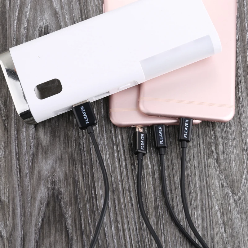 FLEAVER Micro USB кабель 3 в 1 Micro USB кабель для зарядки данных для телефонов android 1 метр