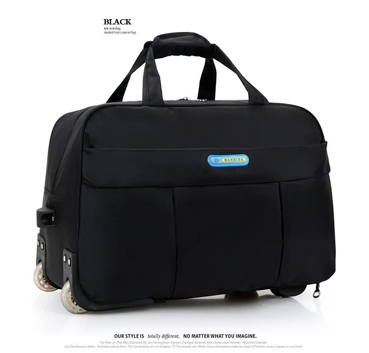 Мужской Оксфордский Дорожный чемодан на колесиках, сумка с колесами, большая сумка для переноски багажа, деловой чемодан для отдыха, сумка для путешествий 20/24 дюймов