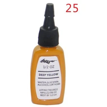 Темно-желтый цвета, Перманентный макияж, пигмент, профессиональное коричневое 15 мл/бутылка(1/2 OZ) косметические чернила для татуировки краски для лица губ для бровей 5 шт./лот