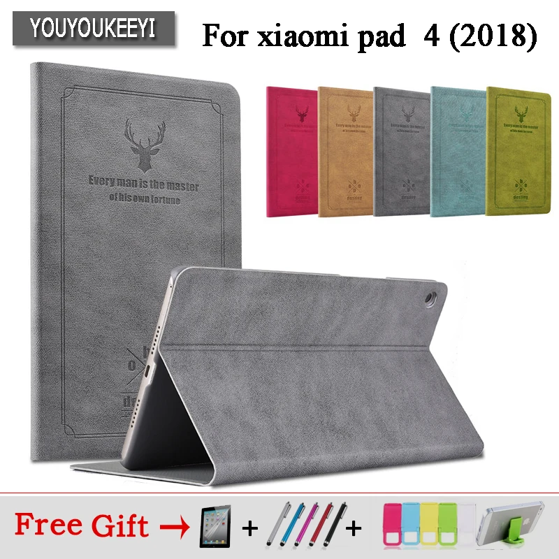 

Smart Case for Mi Pad4 mipad 4 Stand Case For Xiaomi Mi Pad 4 Mipad4 8.0 inch Tablet PC Protective cover cases+Screen Film gifts