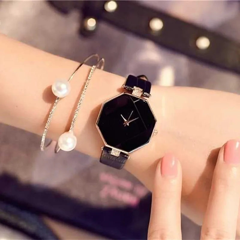 

Luxury Octagon Watches Women 2018 New Fashion Casual Leather Quartz Watch Ladies Luxury Brand Dress Watch Relogio Feminino Clock