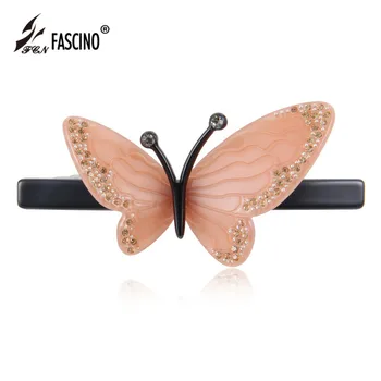 

Crystal Rhinestone Butterfly Hair Barrettes Clips Women Girls Fashion Korean Hairpins Hairclip Animal Hair Accessories BG810139