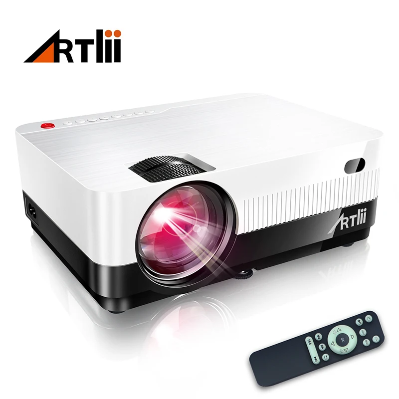 Mini Projector Home Cinema Proyector HD LED Proyector Multimedia Beamer for Movie, Gaming, Match and Party, LCD Video Projetor