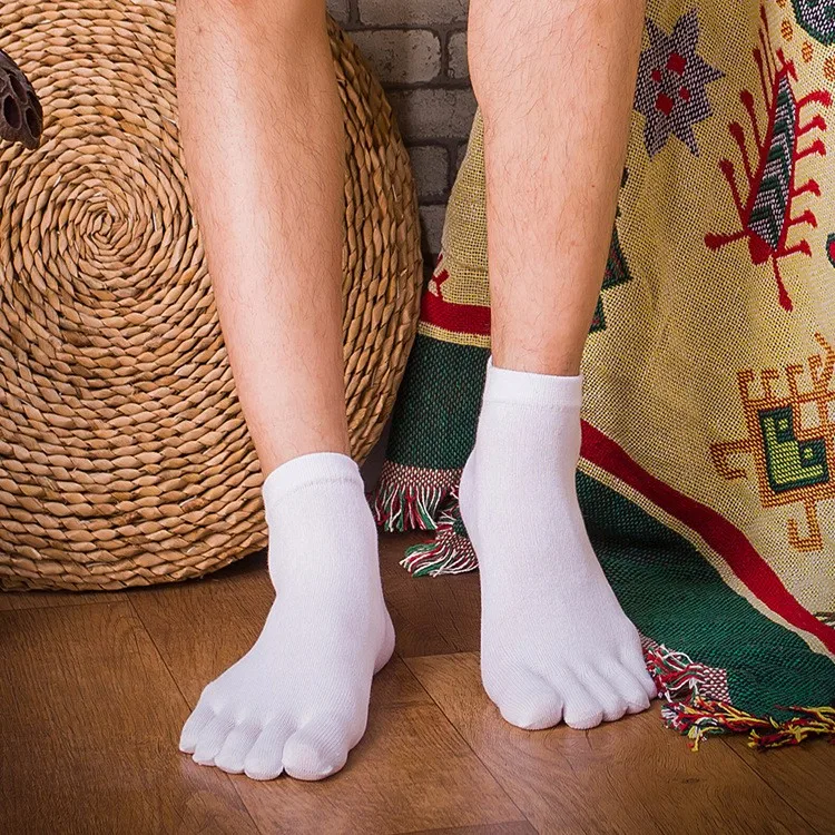 Techome/4 цвета, Esporte, мужские носки с пятью пальцами, хлопковые Модные дышащие носки с пальцами, короткие носки, 1 пара, Брендовые мужские носки из 80% хлопка