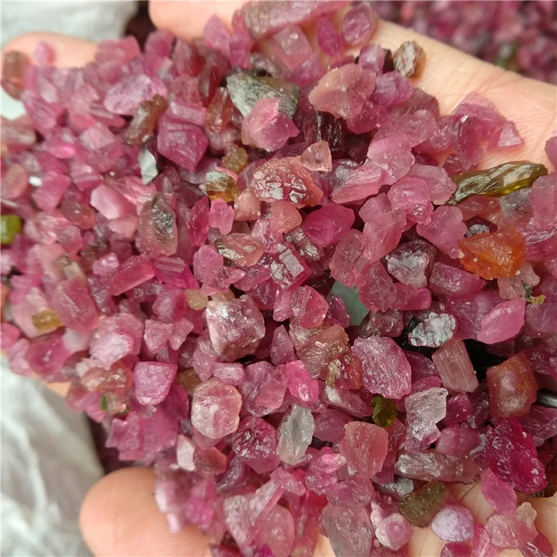 DHX SW Высокое качество сырой розовый турмалин кристалл натуральный мини камни грубые самородки чипы Рейки Исцеление драгоценный камень подарок