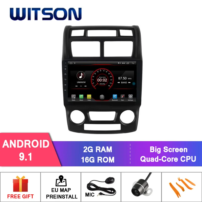 

WITSON 9"FULL HD TOUCH SCREEN Android 9.1 Octa-Core Car GPS Multimedia Navigation for KIA Sportage 2004-2010 Car DVD Player
