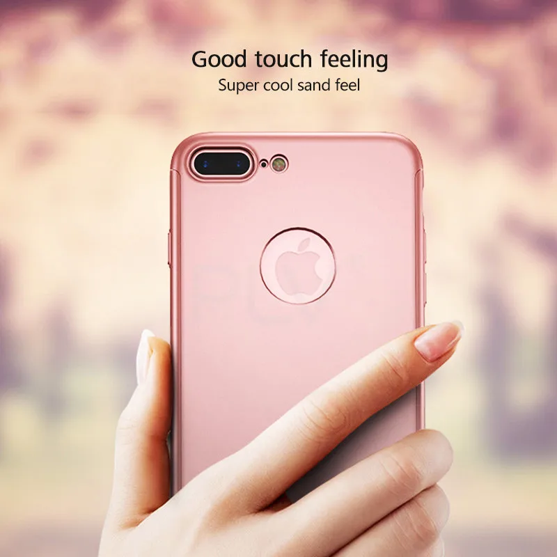 Чехол Gold Orchid 360 для iPhone 6, 6s, 7 Plus, чехол, ударопрочный, полная защита, закаленное стекло для iPhone 5, 5S, 8, 8 Plus, X