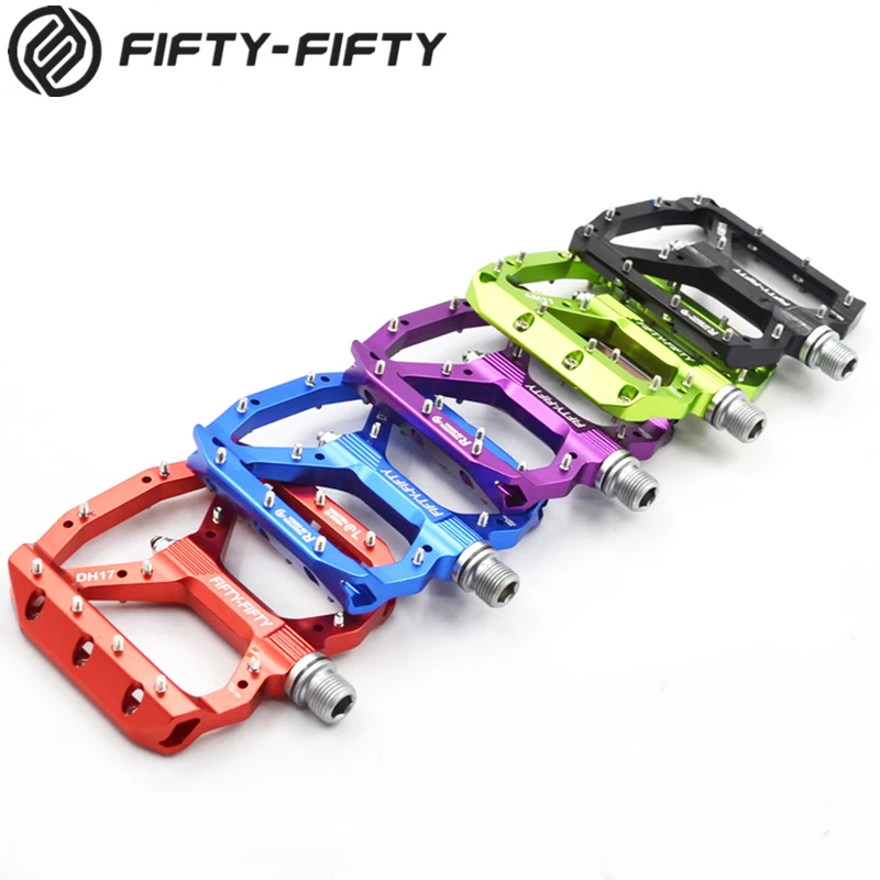 

FIFTY-FIFTY New Design Mountain Bike Bicycle Pedals Aluminum Alloy 6 Colors Road Bike MTB Bearing Pedals Bicycle Bike Parts