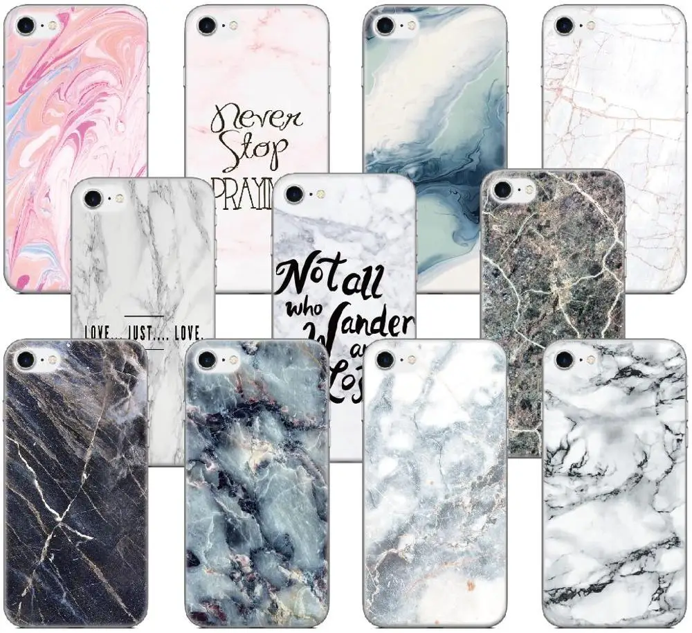 

Marble Textures TPU Phone Case For LG Nexus 5X Q6 Q7 V30 V40 V50 G6 G7 G8 ThinQ K11 K10 K9 K8 2018 X Power 2 3 Stylo 4 5 Cover