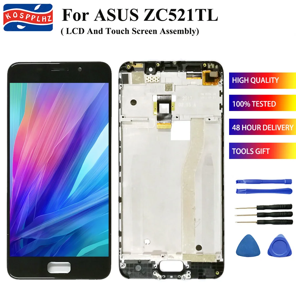 

For ASUS Zenfone 3s Max X00GD ZC521TL LCD Display Touch Screen Digitizer Glass Assembly+frame for 5.2 inch ASUS ZC 521TL + Tools
