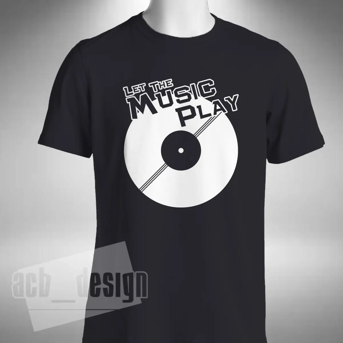 2019 модная мужская футболка с надписью Let The Music Play виниловая в стиле унисекс