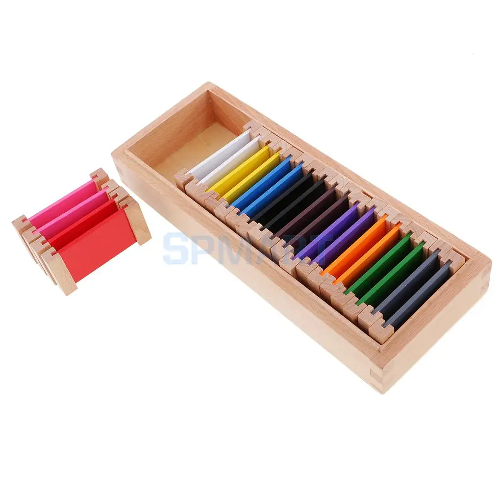 Монтессори 11 шт. цветной карандаш держатель+ цветная коробка для детей раннего развития Beechwood игрушка