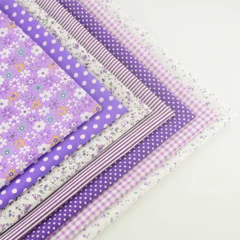 

Booksew 100% Cotton Fabric Bundles Fat Quarter Purple Color Home Decoration Romantice Flowers Style Scrapbooking Tissu Tela