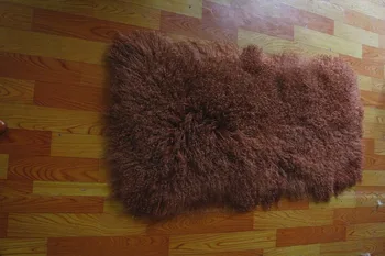 

Sheep fur khaki Tibetan Lamb fur blanket rugs
