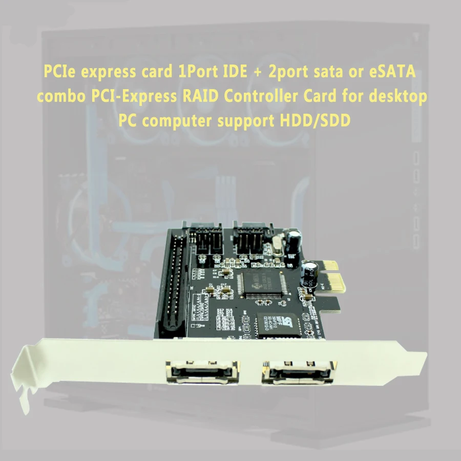 PCIe express card 1 порт IDE + 2 порта sata или eSATA combo PCI Express raid карта контроллера для