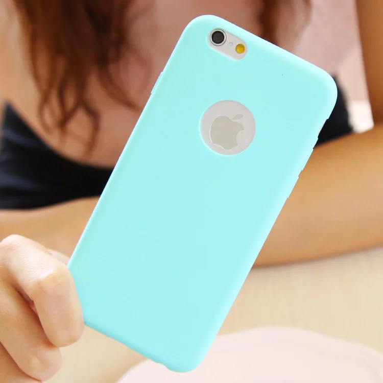 Чехол для iPhone 7 матовый карамельный силиконовый 6S plus 6 5 5S SE|case for iphone|tpu casecase |