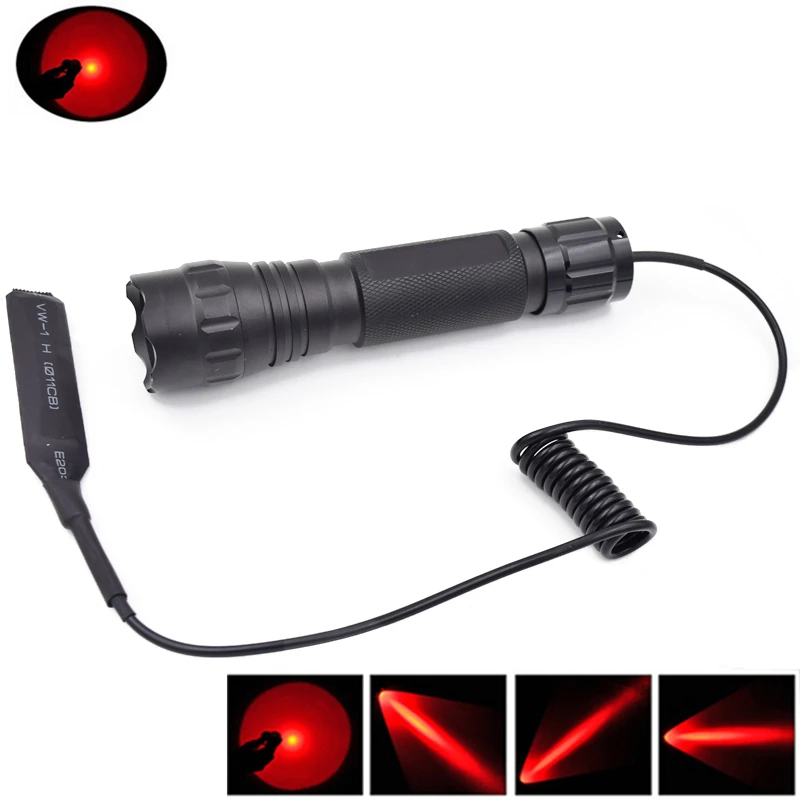 

WF-501B Tactical Flashlight LED Torch Lamp 300 Lumens Lantern + Remote Control Pressure Switch