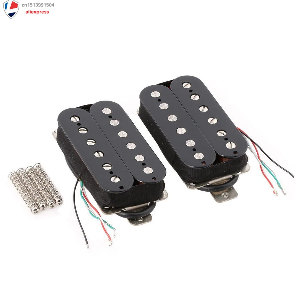 Alnico 5 Copper Nickel Base Humbucker Guitar Pickup Set Blackpickup setguitar pickup